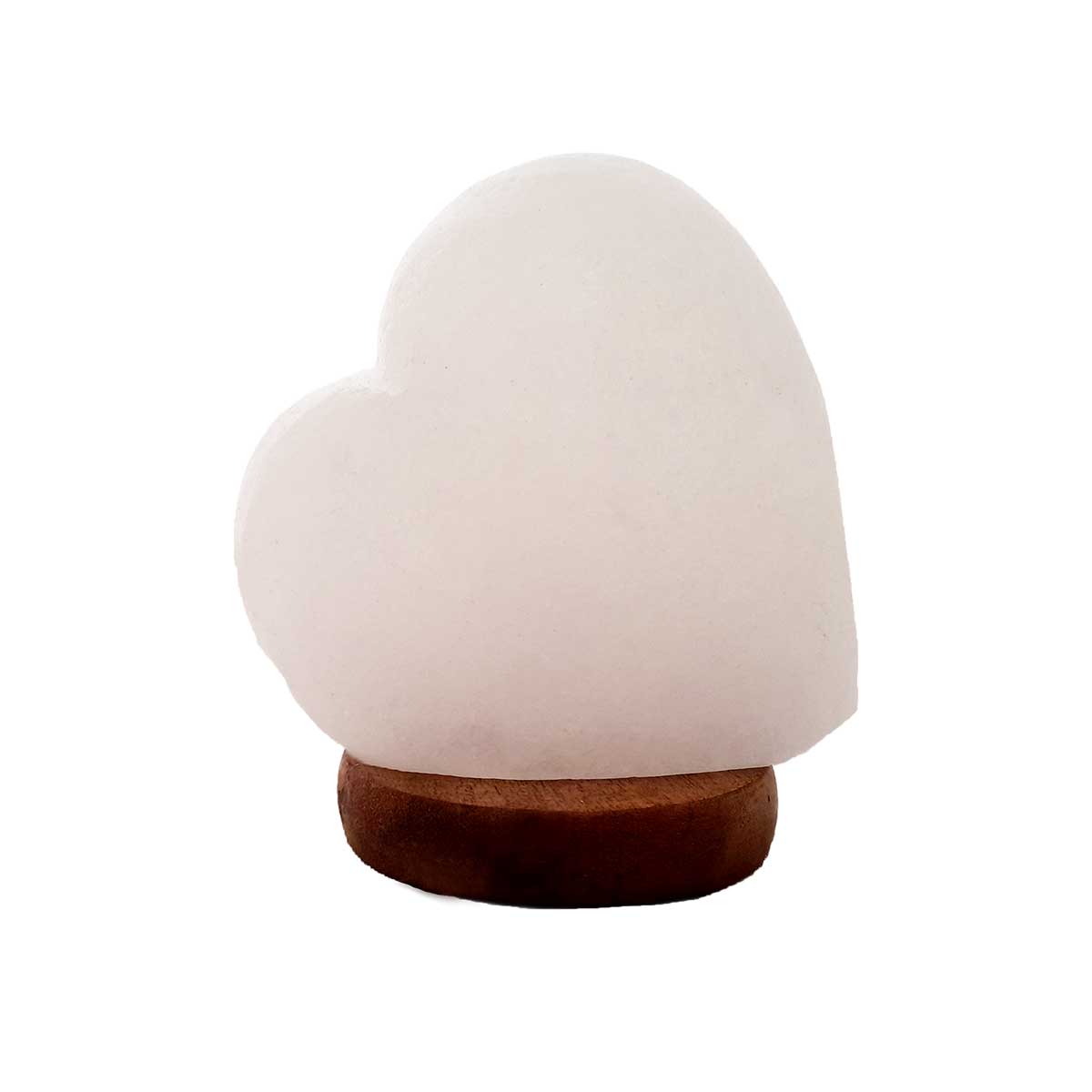 RELAXUS HIMALAYAN SALT HEART LED USB MINI LAMP - WHITE