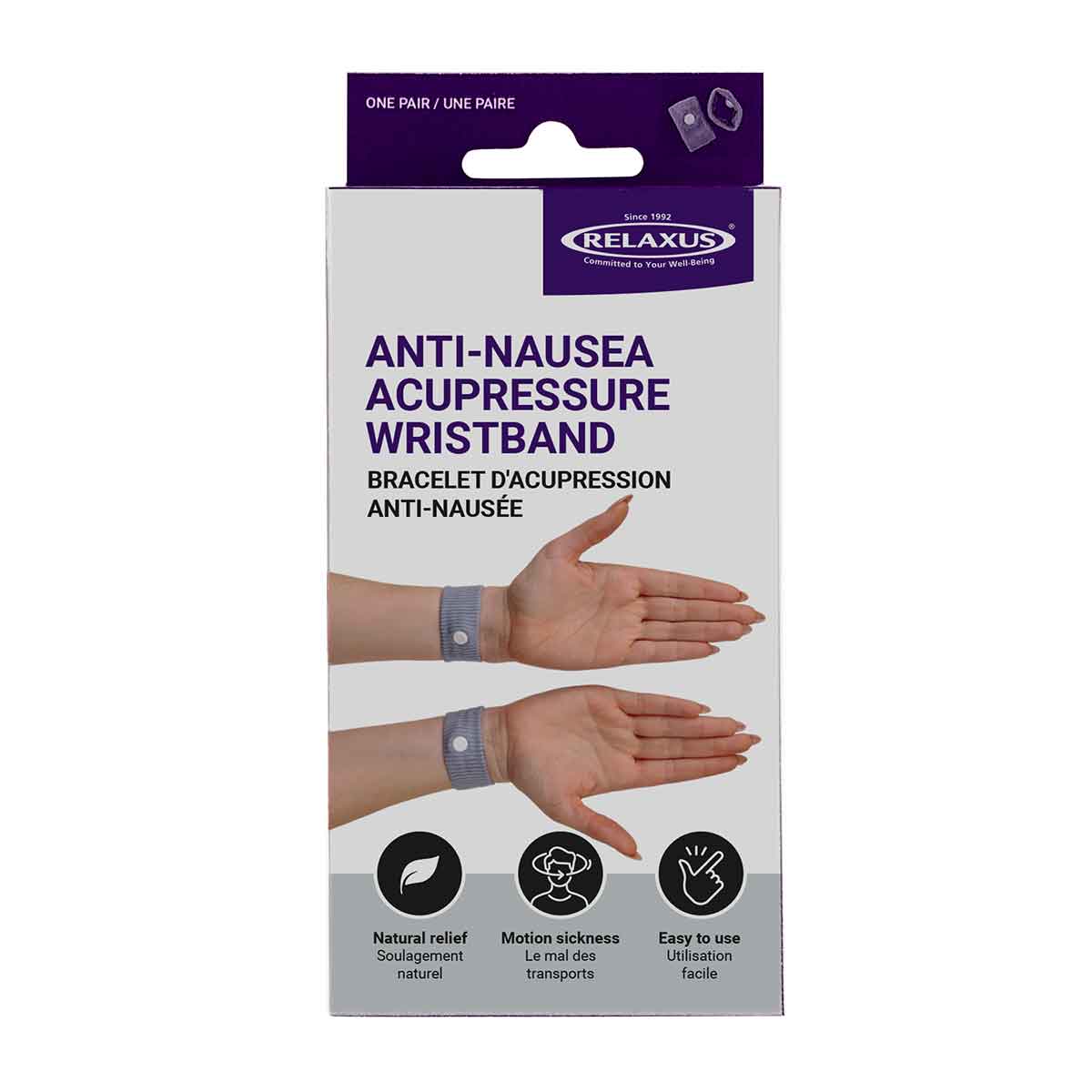 RELAXUS ANTI-NAUSEA ACUPRESSURE WRISTBAND