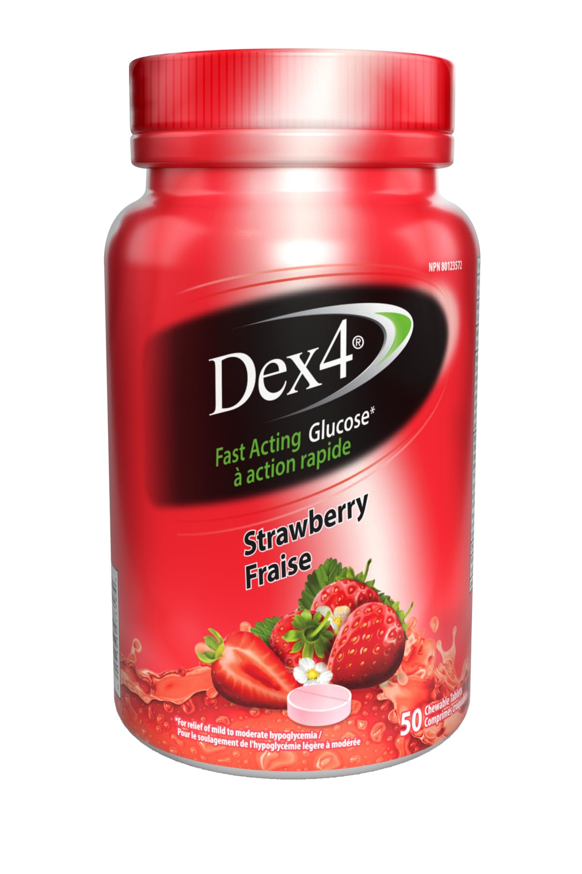 DEX-4 GLUCOSE STRAWBERRY 50 TABLETS