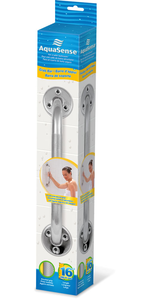 AQUASENSE KNURLED CHROME GRAB BAR