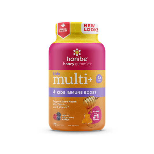 HONIBE KIDS COMPLETE AND IMMUNE BOOST 60 GUMMIES MIXED BERRY