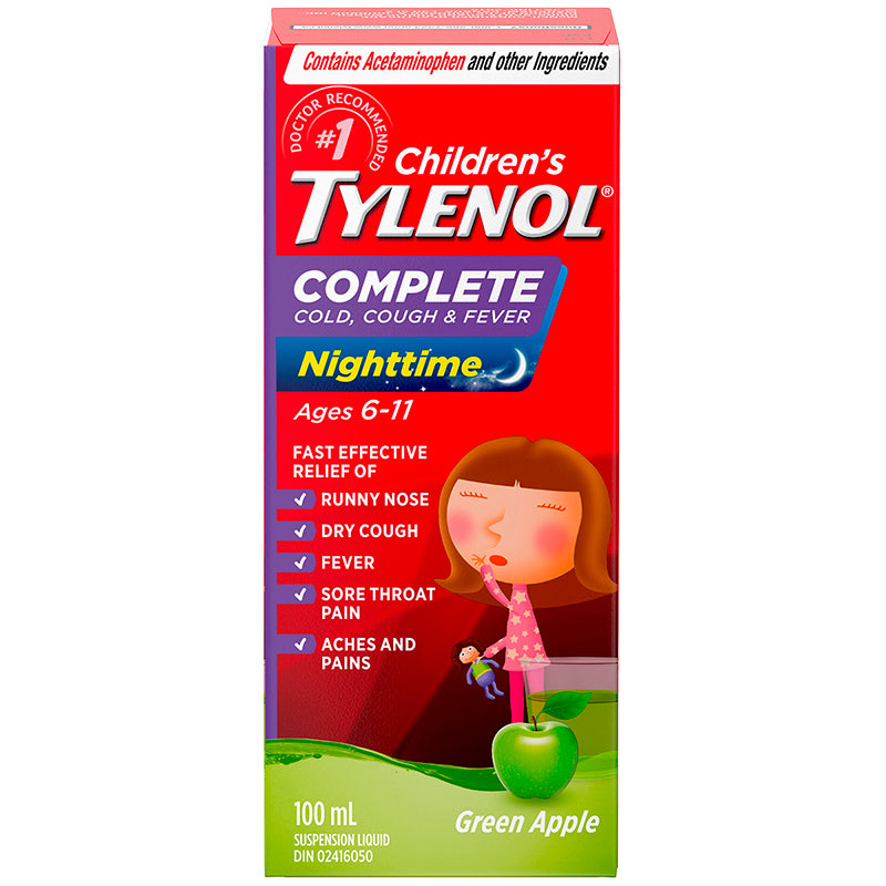 TYLENOL CHILD COLD & COUGH NIGHTIME APPLE 100ML