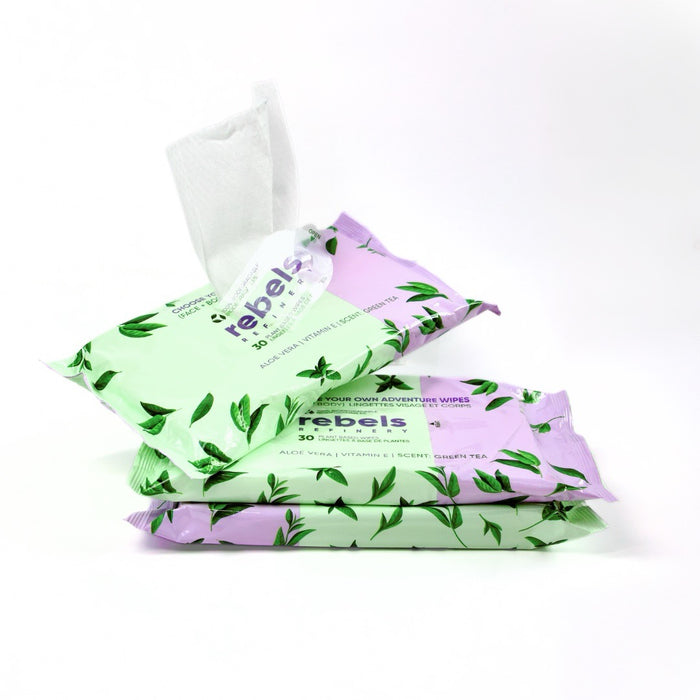 REBELS FACE & BODY WIPES 30 COUNT