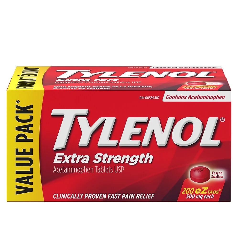 TYLENOL EXTRA STRENGTH 200 EZ TB 500MG