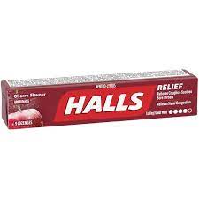 HALLS COUGH DROPS CHERRY