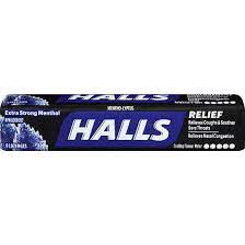 HALLS COUGH DROPS EXTRA STRENGTH MENTHOL