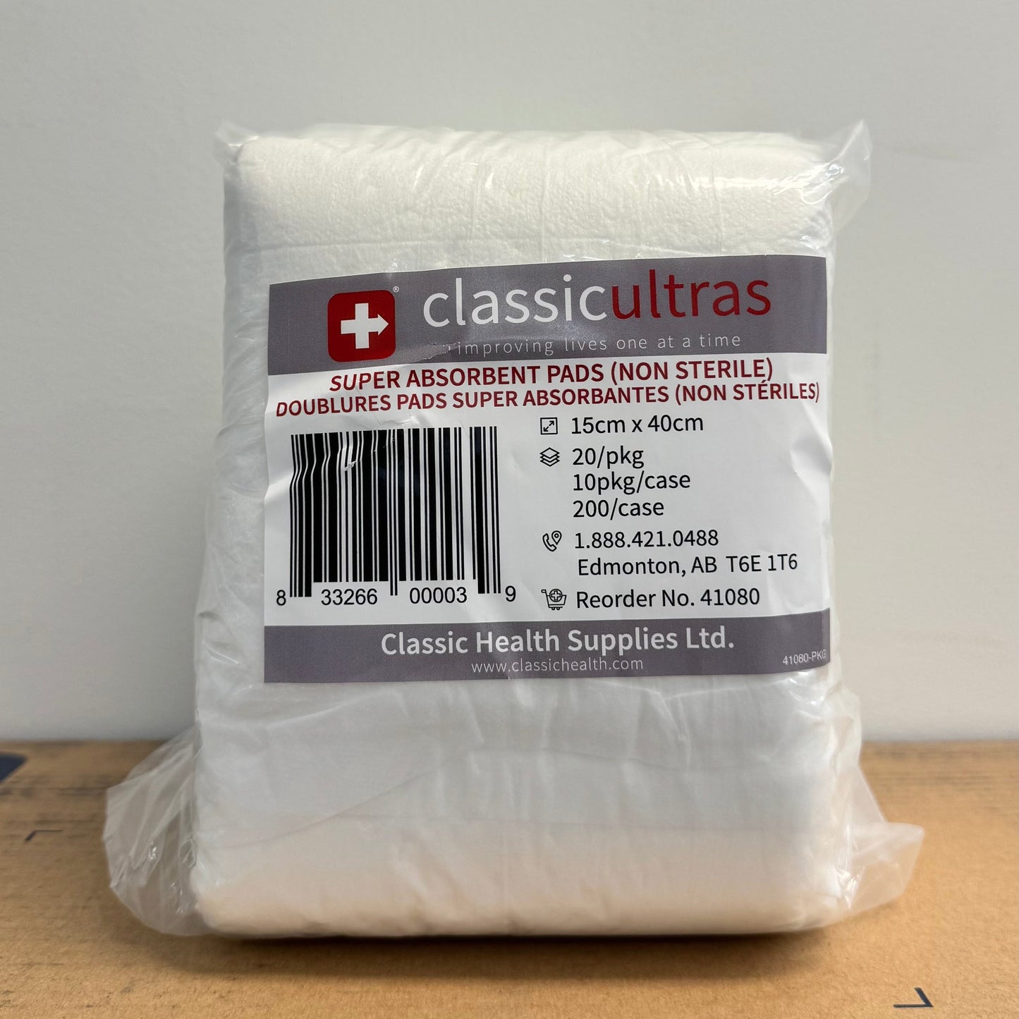 CLASSIC ULTRAS SUPER ABSORBANT PADS 15CM X 40CM /EACH
