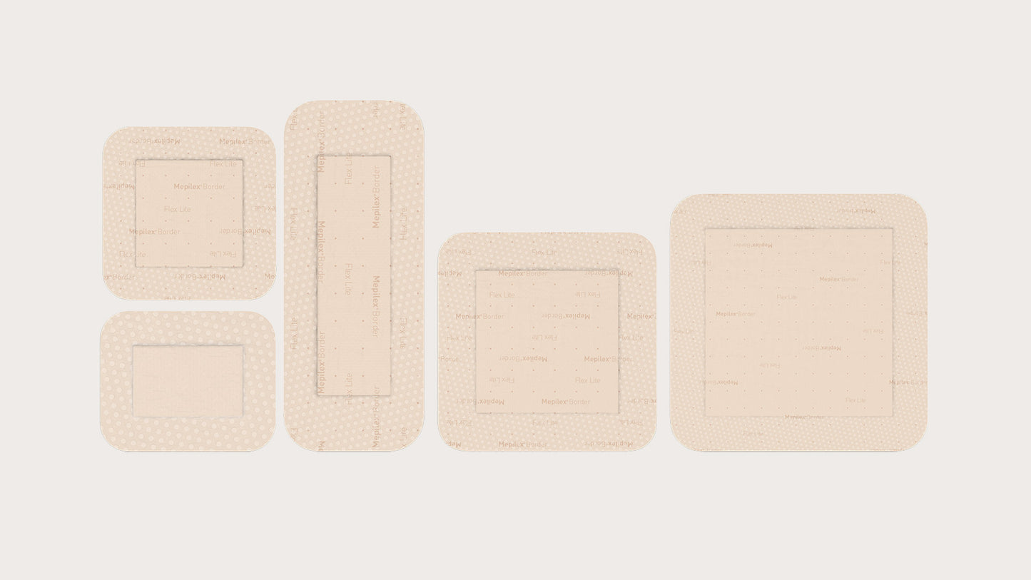 MEPILEX BORDER LITE ADHERENT FOAM DRESSING