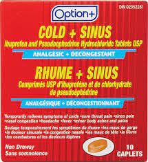 OPTION+ COLD & SINUS 10 CAPLET