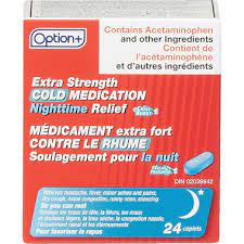 OPTION+ EXTRA STRENGTH COLD NIGHTTIME 24 CAPLET