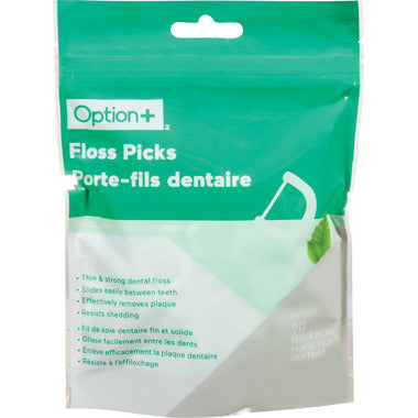 OPTION+ FLOSS PICKS MINT