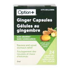 OPTION+ ANTI-NAUSEANT GINGER 24 CAPSULES