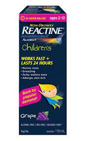 REACTINE CHILD GRAPE 118ML