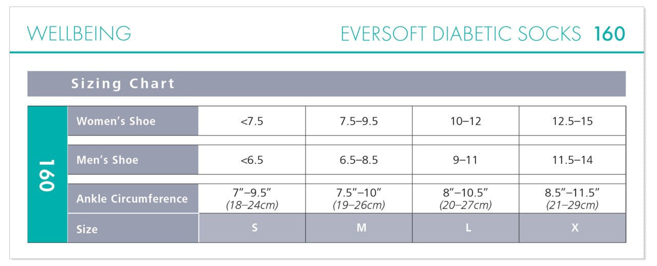 SIGVARIS EVERSOFT DIABETIC SOCK, 15-20 MMHG UNISEX