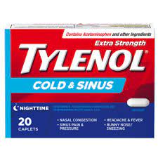 TYLENOL COLD& SINUS NIGHTTIME 20