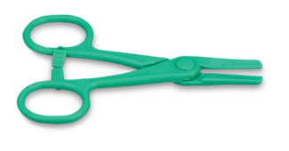 GREEN FORCEP TUBE CLAMP PLASTIC 4 IN