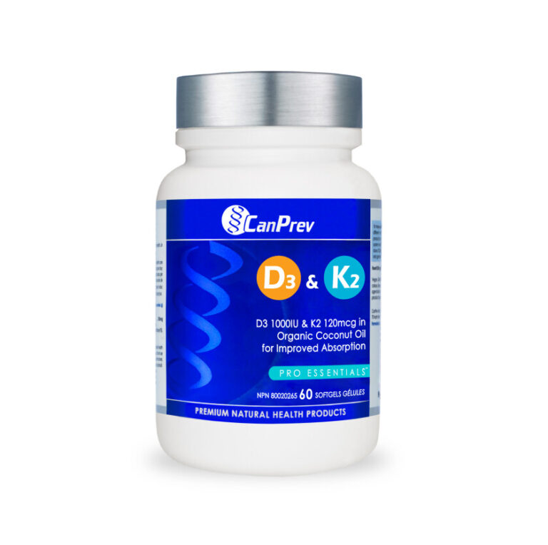 CANPREV D3 & K2 ORGANIC COCONUT OIL 60 SOFTGELS