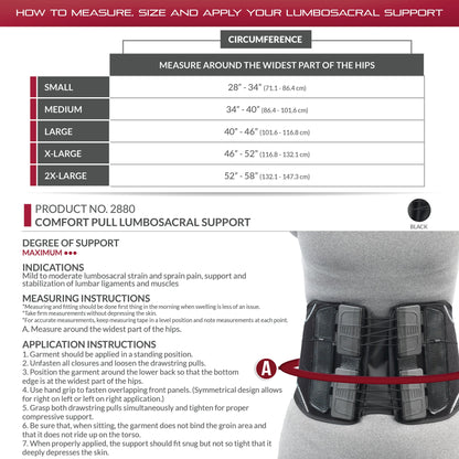 OTC COMFORT PULL LUMBOSACRAL SUPPORT