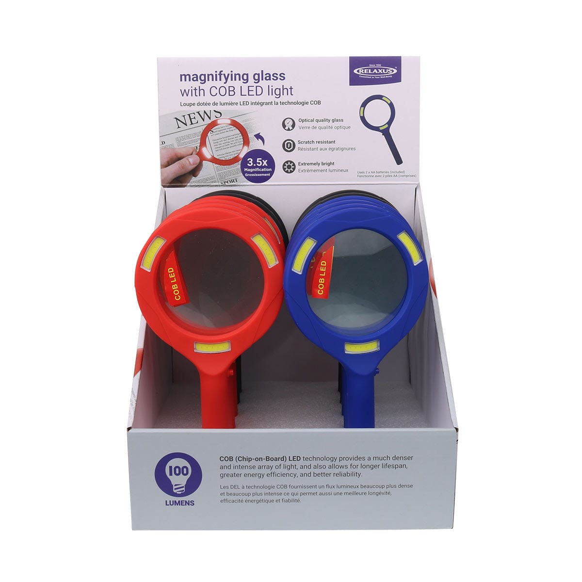 MAGNIFYING GLASS WITH COB LIGHT