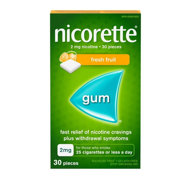 NICORETTE GUM 2MG FRESH FRUIT 30