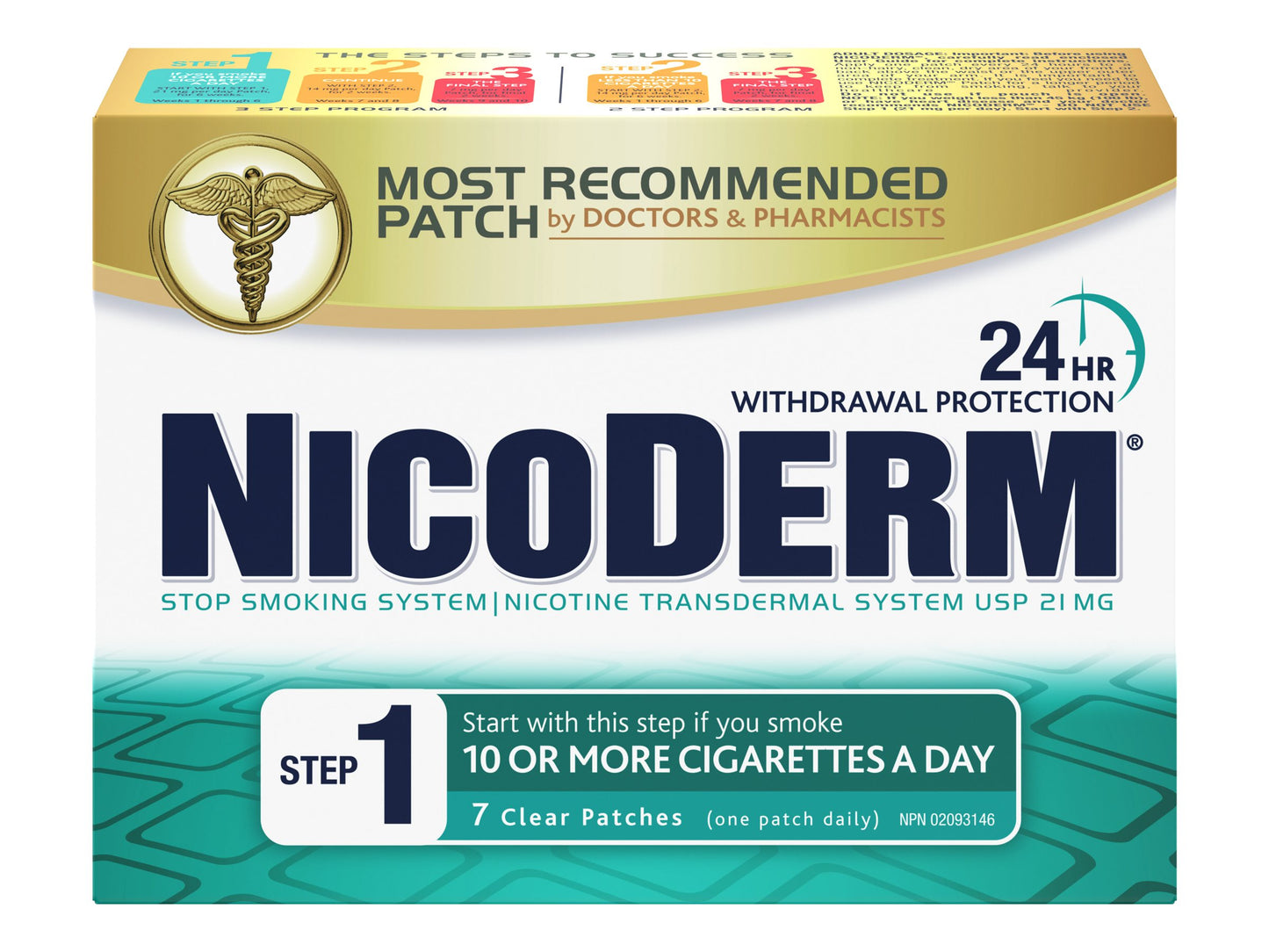 NICODERM STEP 1 21MG CLEAR PATCH