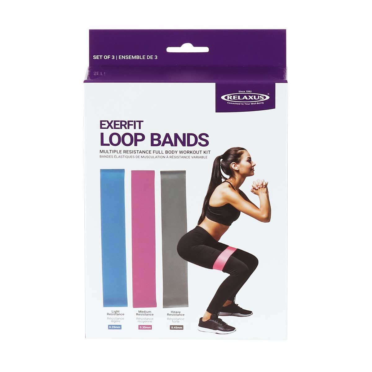 RELAXUS EXERFIT RESISTANCE LOOP BANDS (3 PACK)