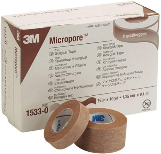 MICROPORE SURGICAL TAPE TAN 10YDS