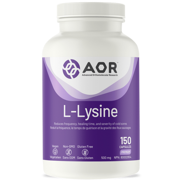 AOR L-LYSINE 500 MG 150 VEGI-CAPS