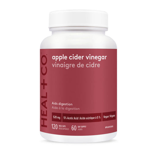 HEAL+CO APPLE CIDER VINEGAR 500MG 120CAPS