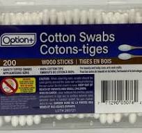 OPTION+ COTTON SWAB WOODEN STICK 200