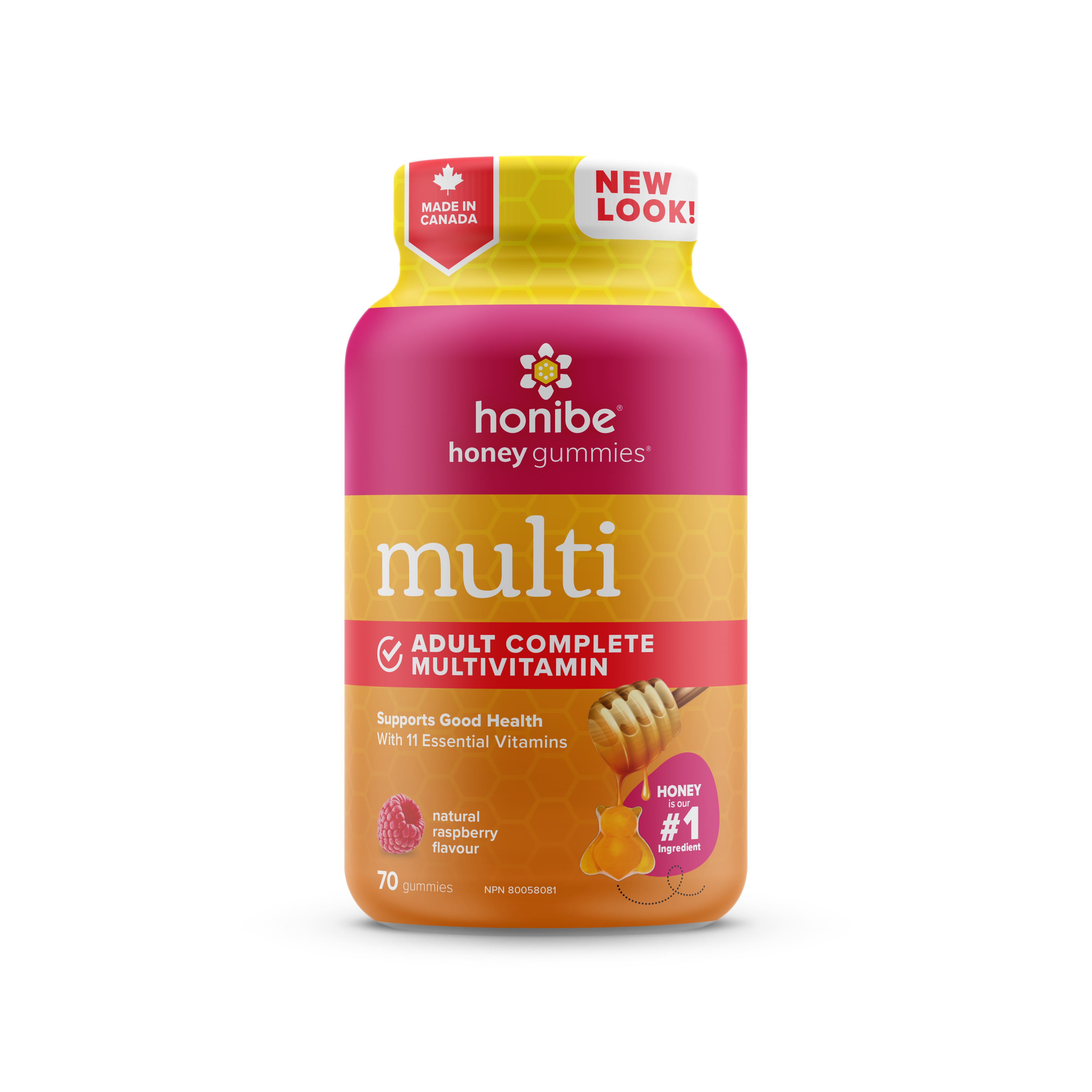 HONIBE ADULT COMPLETE MULTIVITAMIN 60 GUMMIES RASPBERRY – Kenron ...