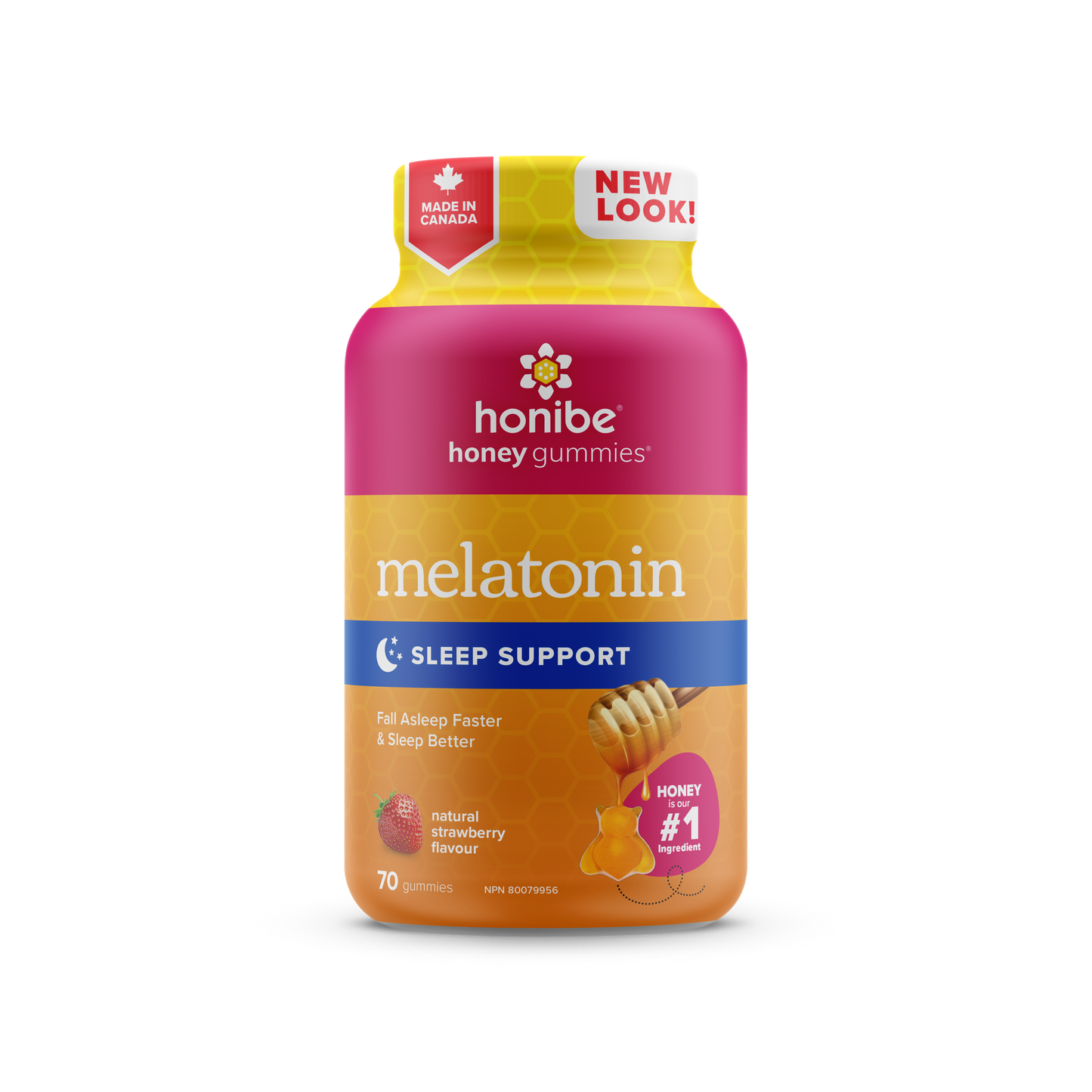 HONIBE MELATONIN GUMMIES STRAWBERRY 70 GUMMIES