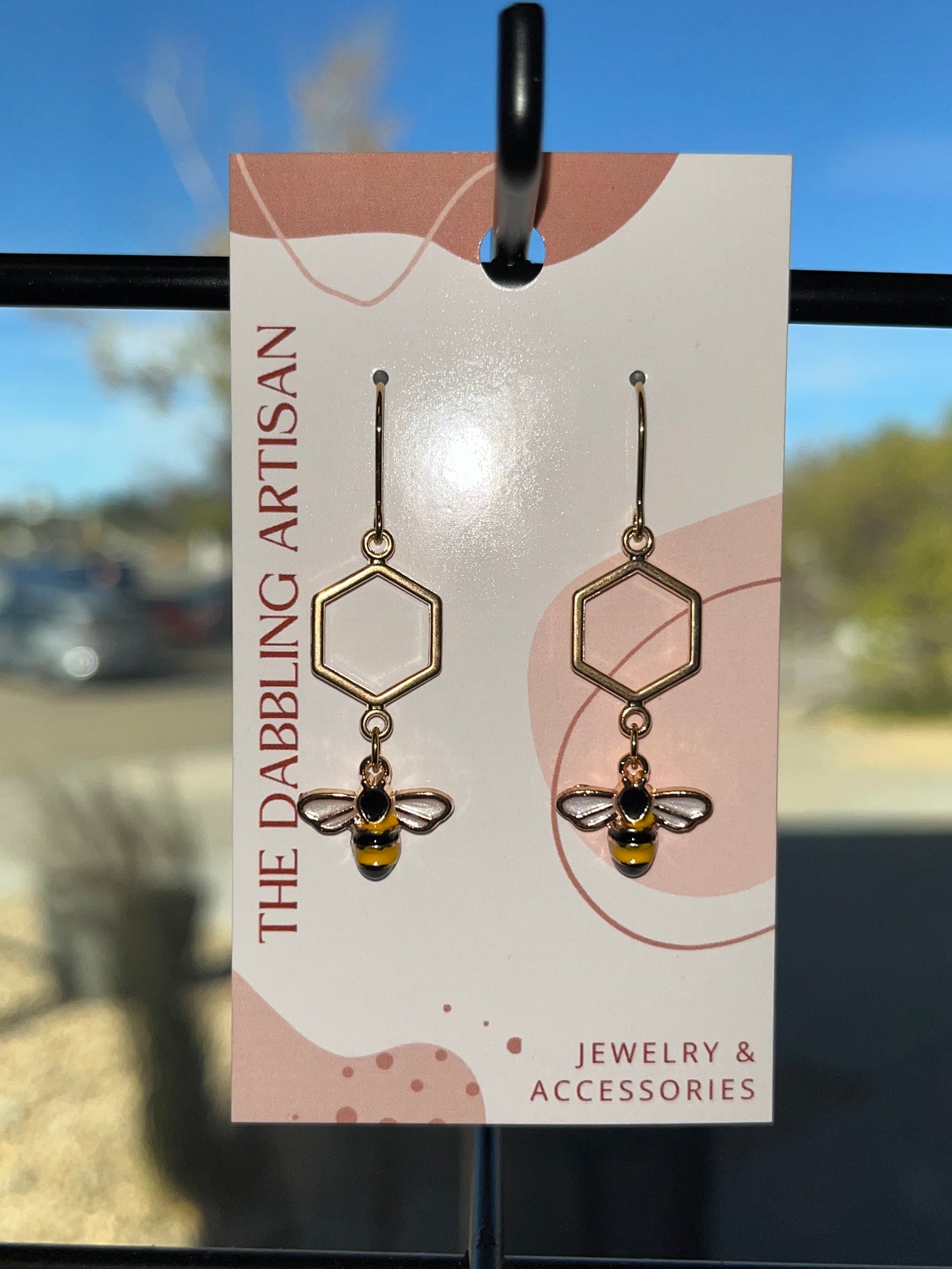 TDA BEE & HONEYCOMB EARRINGS