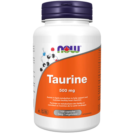 NOW TAURINE 500MG 100CAPS