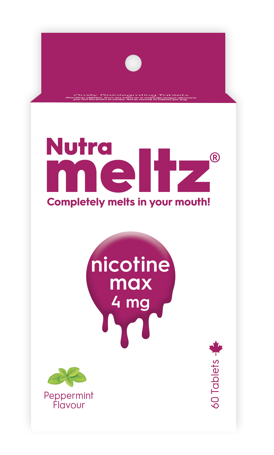 NUTRAMELTZ - NICOTINE MAX - 4MG 60 TABLETS