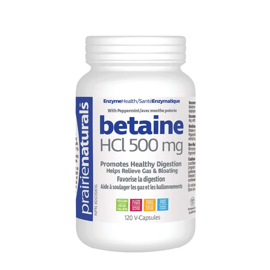 PRAIRIE NATURALS BETAINE HCL 500MG