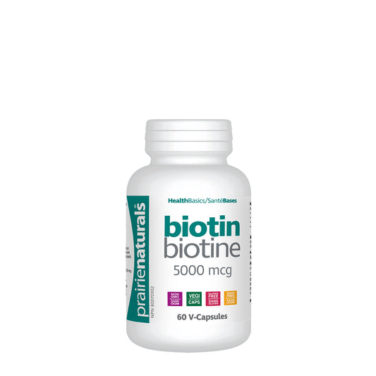 PRAIRIE NATURALS BIOTIN (B7) 5000MCG