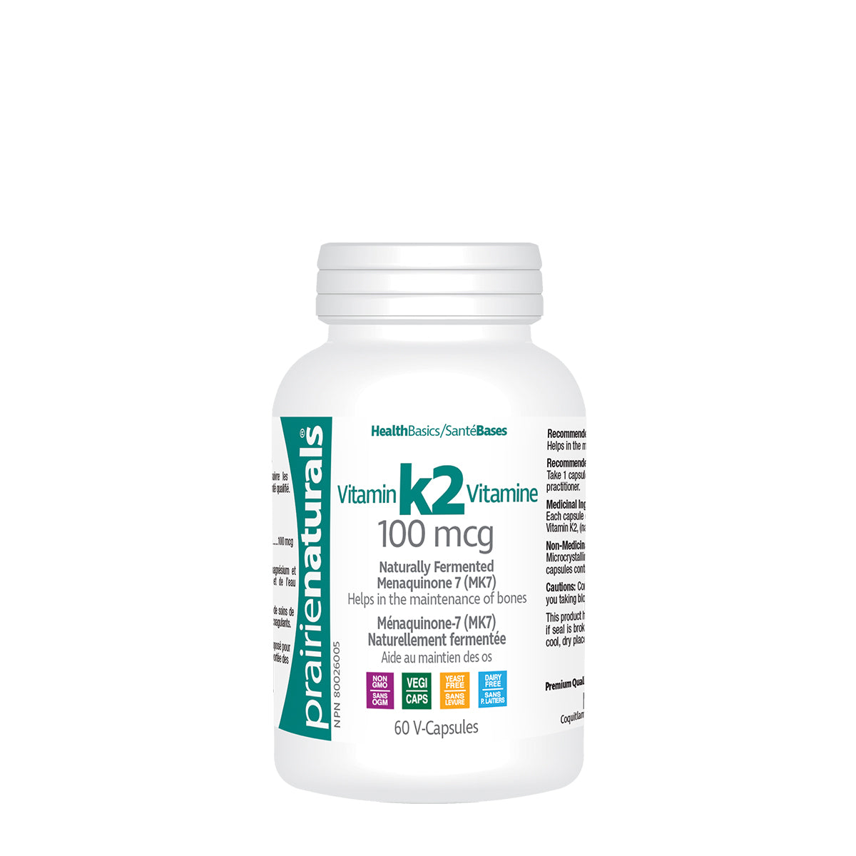 PRAIRIE NATURALS VITAMIN K2 60 VCAPS