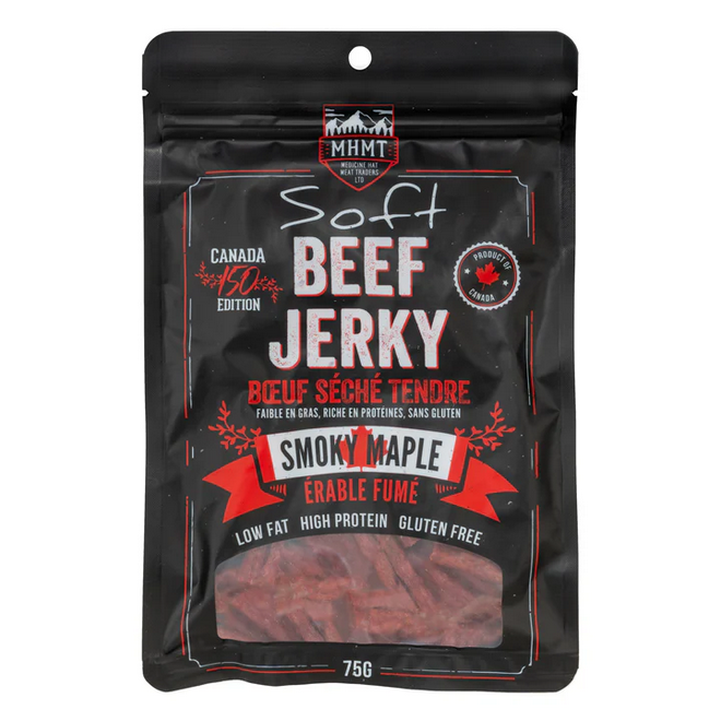 MHMT SOFT BEEF JERKY SMOKY MAPLE 75G