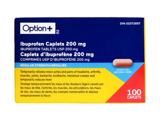 OPTION+ IBUPROFEN CAPLET 200MG 100