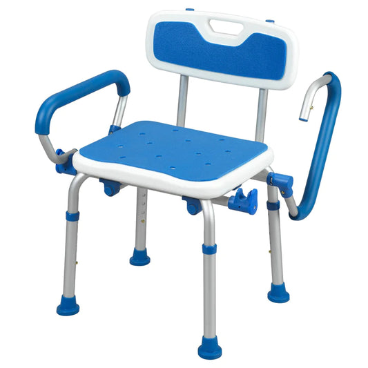 PCP SHOWER CHAIR WITH BACK FLIP UP ARMS