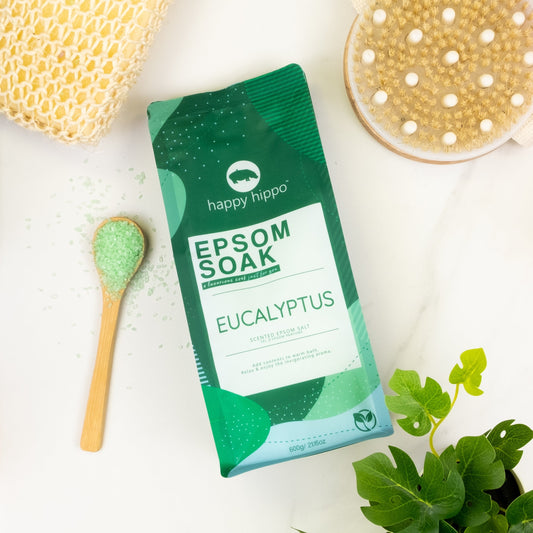 HAPPY HIPPO PURE EPSOM SOAK 600G - EUCALYPTUS