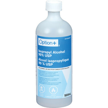 OPTION+ ISOPROPYL RUBBING ALCOHOL 99% 500ML