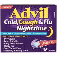 ADVIL COLD, COUGH, FLU NIGHTTIME 36CAPS