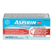 ASPIRIN 81MG DAILY LOW DOSE 120 COATED TABLETS