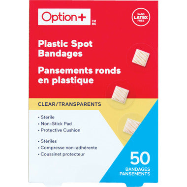 OPTION+ PLASTIC BANDAGES 50 SPOTS