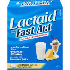 LACTAID FAST ACTION 40 CHEWABLE TABLETS