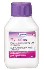 OPTION+ HYDRALAX POLYETHYLENE GLYCOL 3350 PD 238G