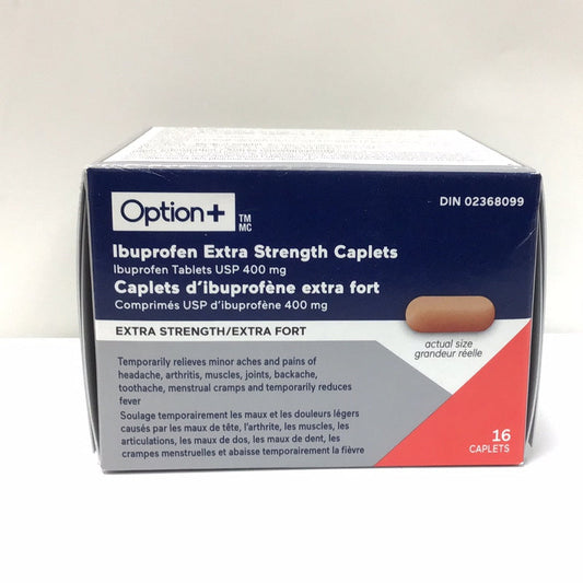 OPTION+ IBUPROFEN 400mg 16 CAPLET