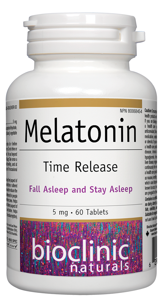 BIOCLINIC MELATONIN TIME RELEASE 5MG 60 TABS